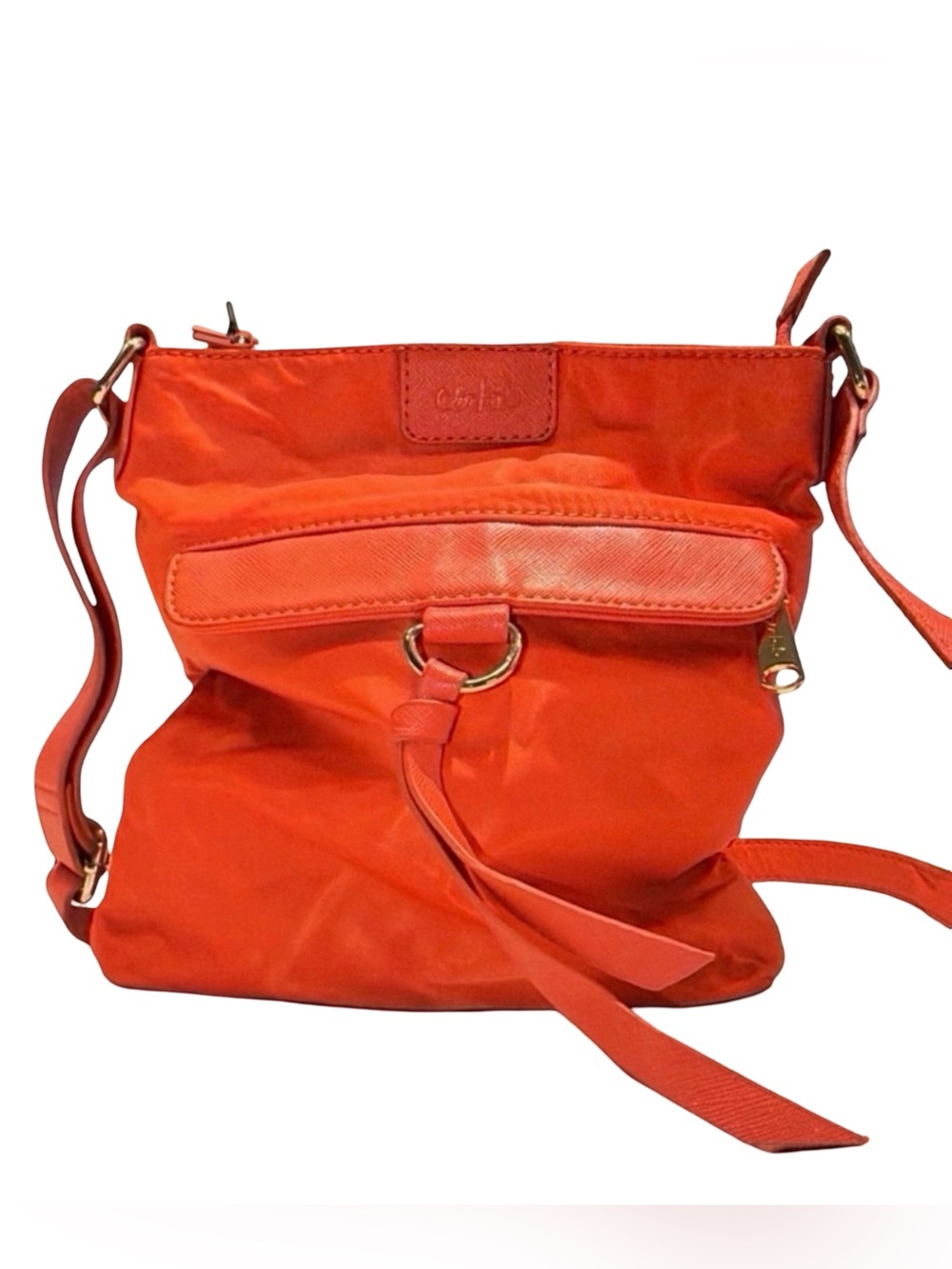 Co-Lab by Christopher Kon Nylon Crossbody Bag Orange Lightweight Travel Purse
